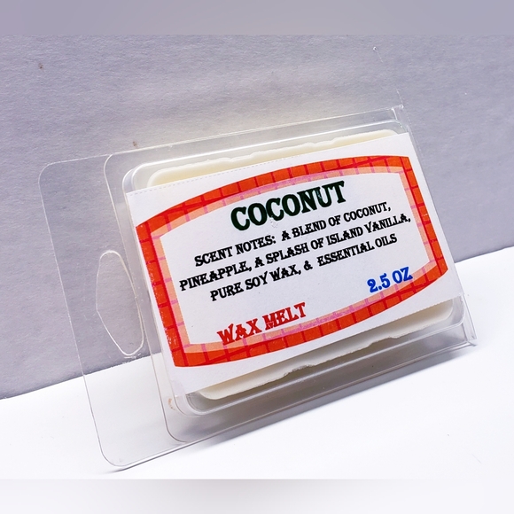 COCONUT -Pure Soy Wax Melt, Highly Scented, 2.5oz- $8 per pack - Picture 2 of 7